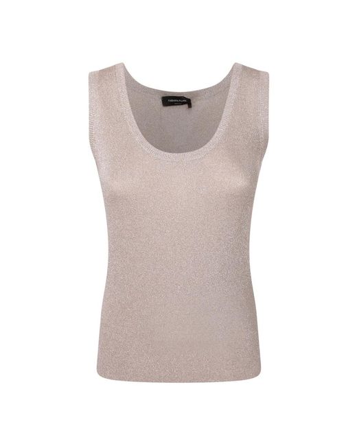 Fabiana Filippi Gray Sleeveless Tops