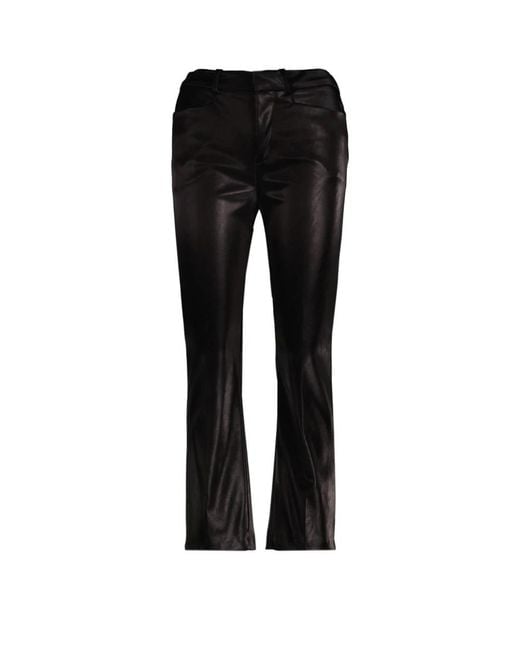 Drykorn Black Leather Trousers