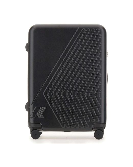 K-Way Black Large Suitcases for men