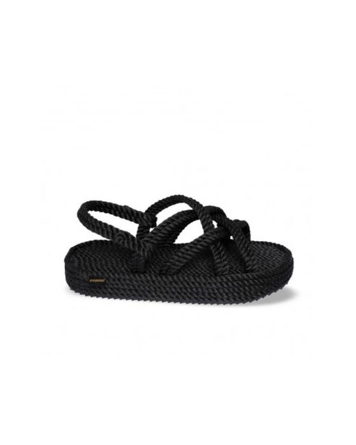 Bohonomad Black Flat Sandals