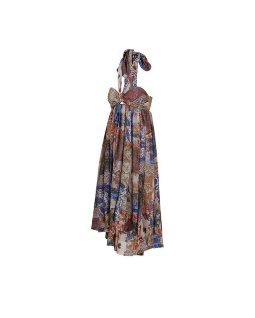 Zimmermann Kleedjes ,Veelkleurig ,Mipai Mint Paisley Maxi Jurk in het Purple