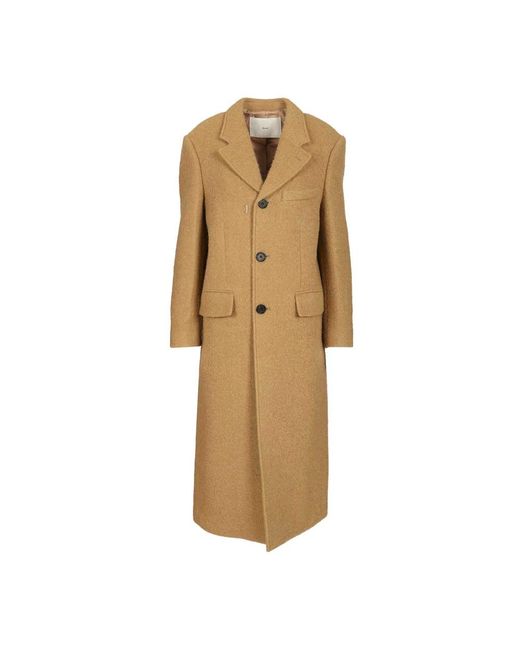 DUNST 2-Way 3-Button Boucle Wollen Jas in het Natural