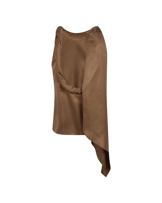Loulou de Saison Brown Sleeveless Tops