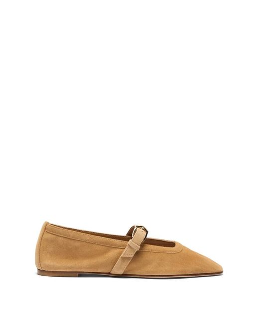 Stuart Weitzman Brown Sai Ballet Flat