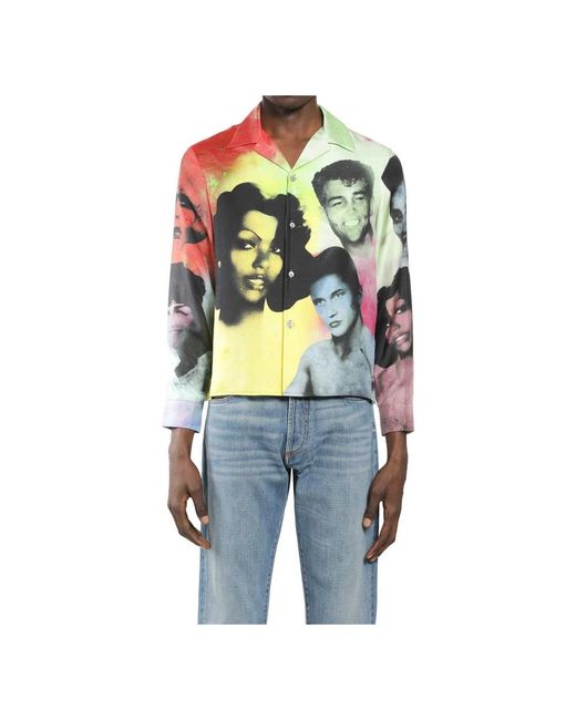 Versace Blue Casual Shirts for men