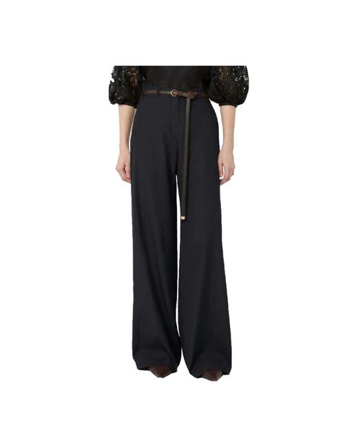 Max Mara Mstfarea Wijde Broek in het Black