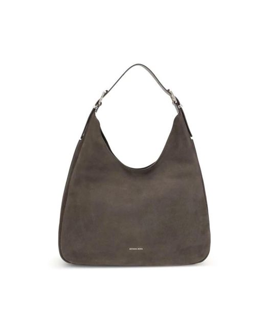 Michael Kors Gray Nolita Nubuk Schultertasche