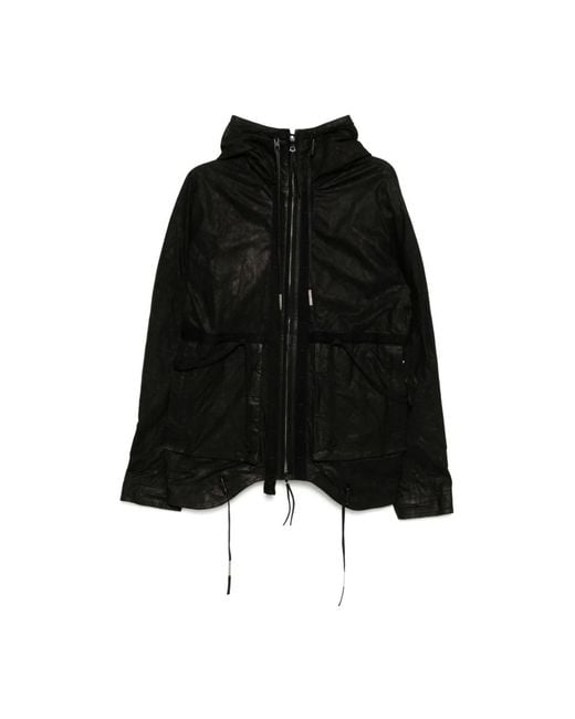 Boris Bidjan Saberi Black Leather Jackets for men