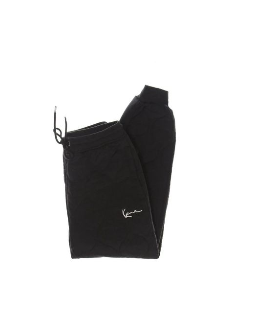 Karlkani Broeken ,Zwart ,Polyester Gewatteerde Trainingsbroek Zwart in het Black voor heren