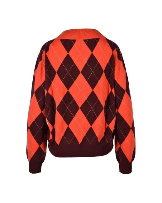 Ballantyne Red Cashmere Knitwear