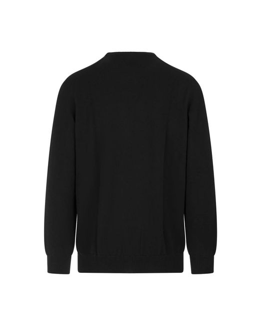 Fedeli Black Round-Neck Knitwear for men