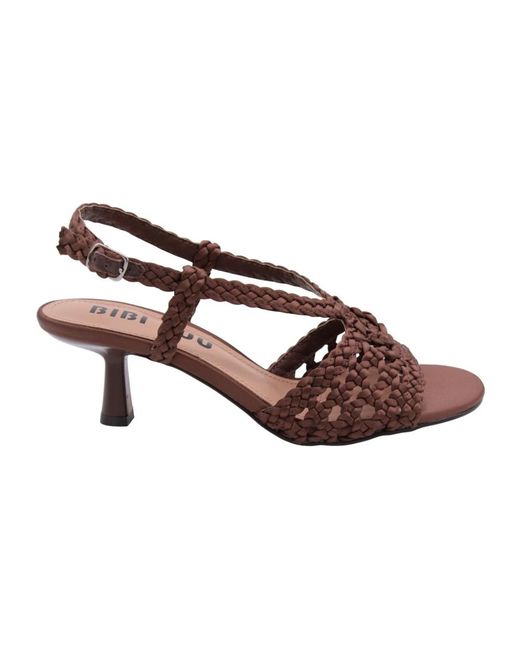 Bibi Lou Brown High Heel Sandals
