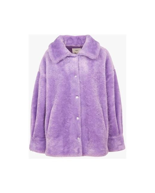 Suncoo Purple Faux Fur & Shearling Jackets