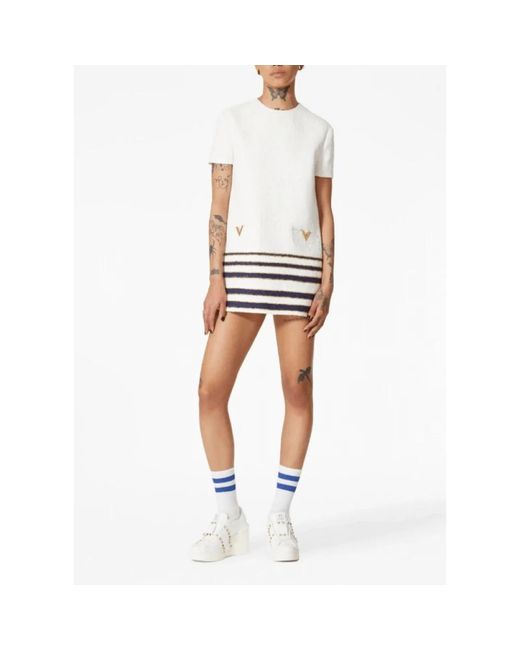 Valentino White Short Dresses