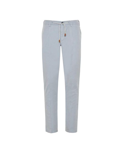 Eleventy Lyocell/baumwolle kordelzug hose in Blue für Herren