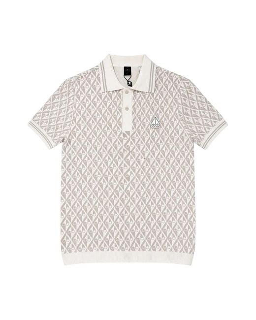 Moose Knuckles White Polo Shirts for men