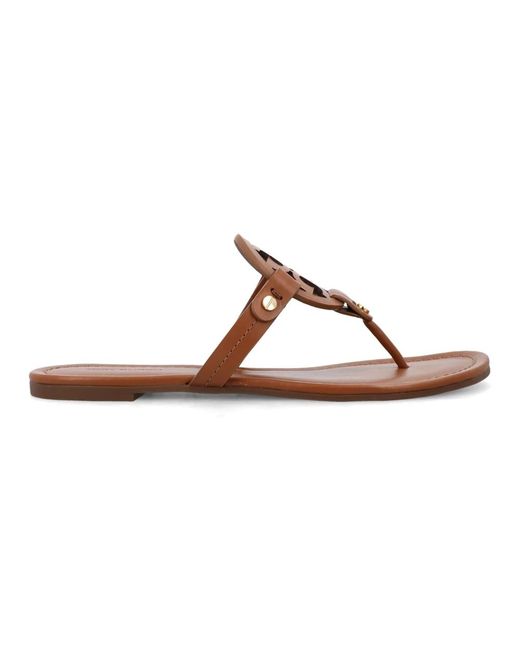 Tory Burch Schoenen ,Bruin ,Leer Miller Sandal in het Brown
