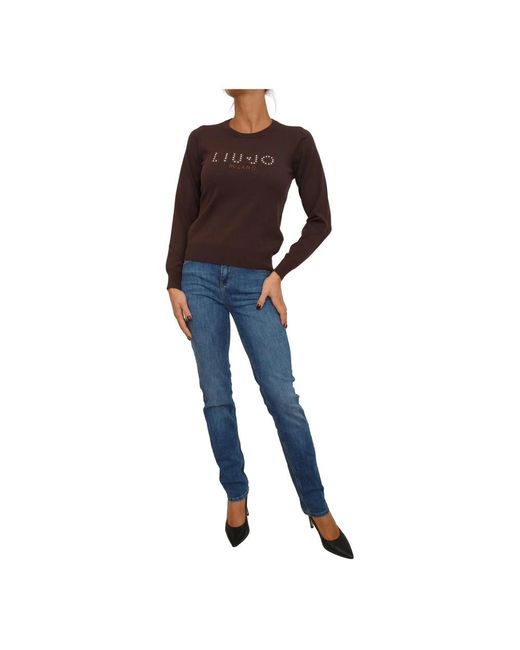 Liu Jo Better Jumper Met Logo in het Black