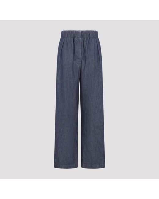 Jil Sander Blue Wide Jeans