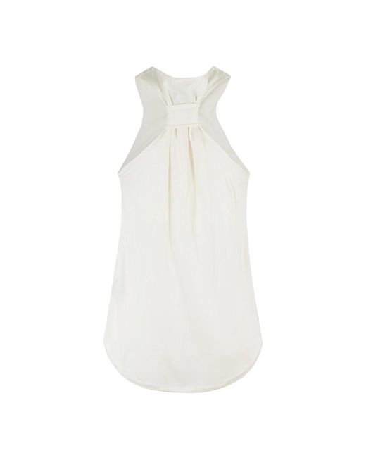 Rrd White Sleeveless Tops