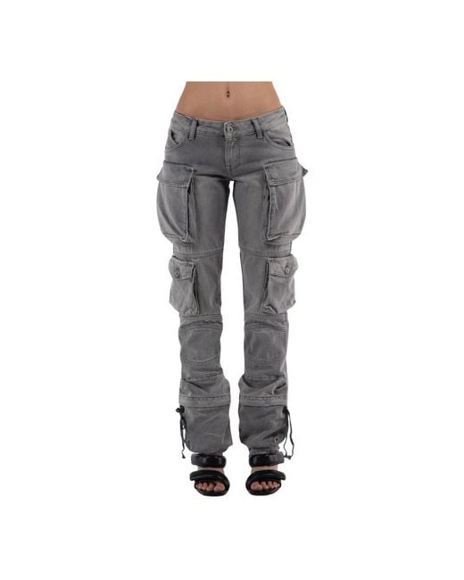 The Attico Essie Katoenen Broek in het Gray