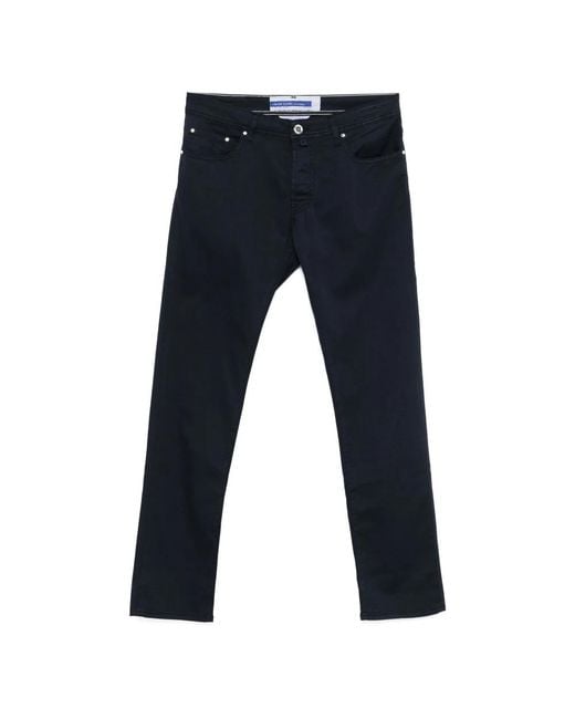 Jacob Cohen Blue Slim-Fit Trousers for men