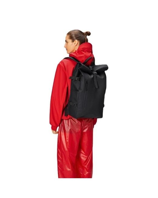 Rains Black Backpacks
