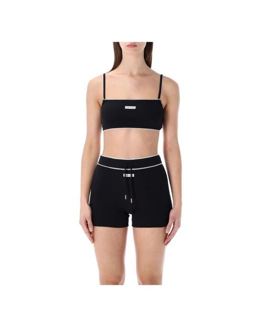 MARINE SERRE Black Sleeveless Tops