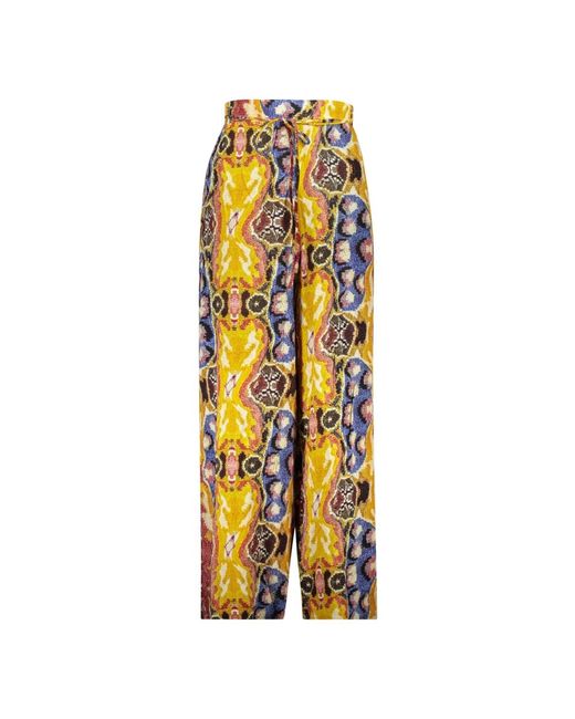 Desigual Yellow Wide Trousers