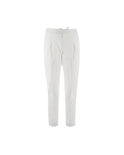 Brioni White Slim-Fit Trousers for men