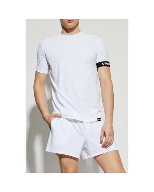 DSquared² Tops ,Wit ,Katoen Ondergoed T-Shirt Met Een Ronde Hals in het White voor heren
