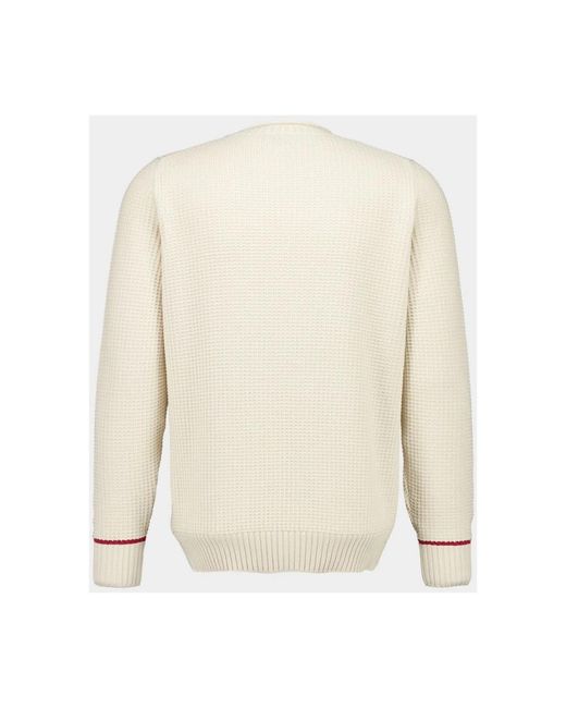 Brunello Cucinelli White Round-Neck Knitwear for men