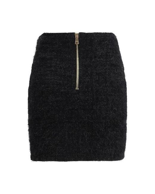 Balmain Black Short Skirts