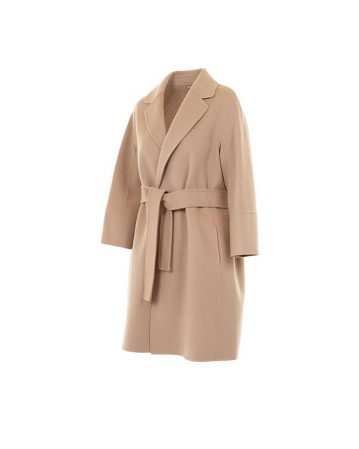 Max Mara Natural Belted Coats