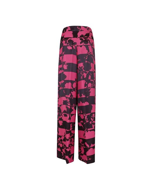 Dries Van Noten Red Wide Trousers
