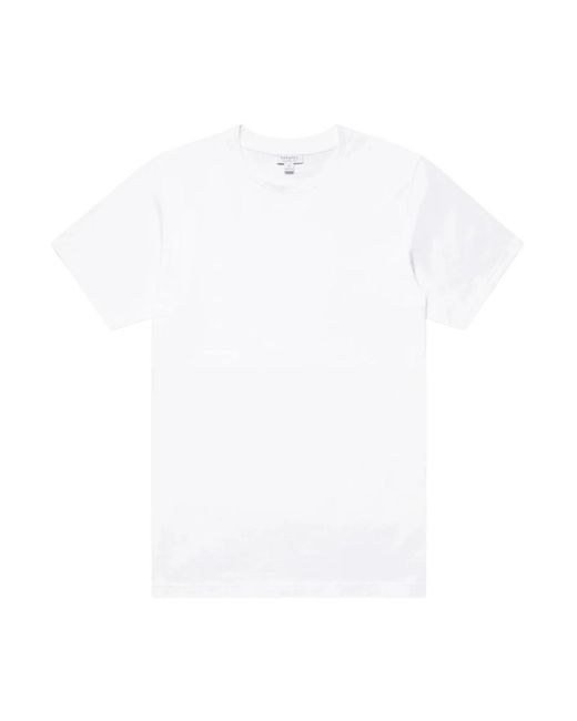 Sunspel Tops ,Wit ,Katoen Riviera T Shirt in het White voor heren