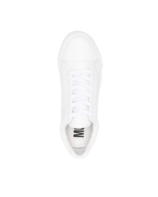 Moschino Weiße low sneakers mit logo in White für Herren