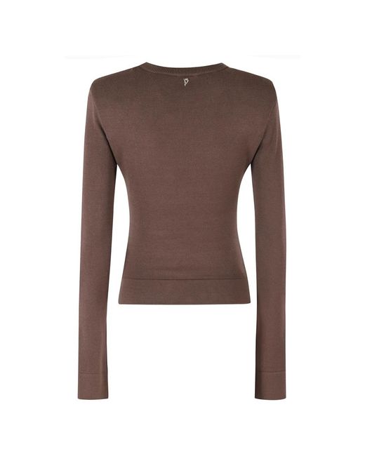 Dondup Brown Round-Neck Knitwear