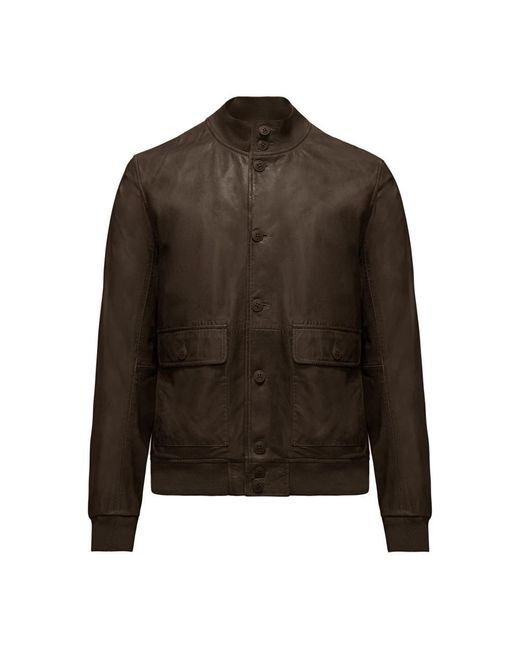 Bomboogie Brown Leather Jackets for men