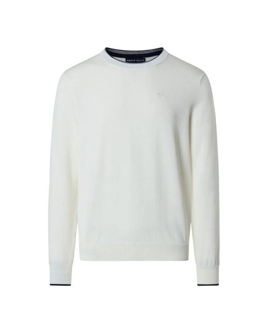 North Sails White Round-Neck Knitwear for men