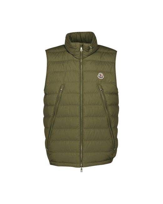 Moncler Green Vests for men
