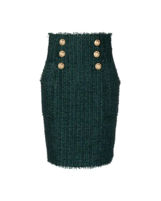 Balmain Green Short Skirts