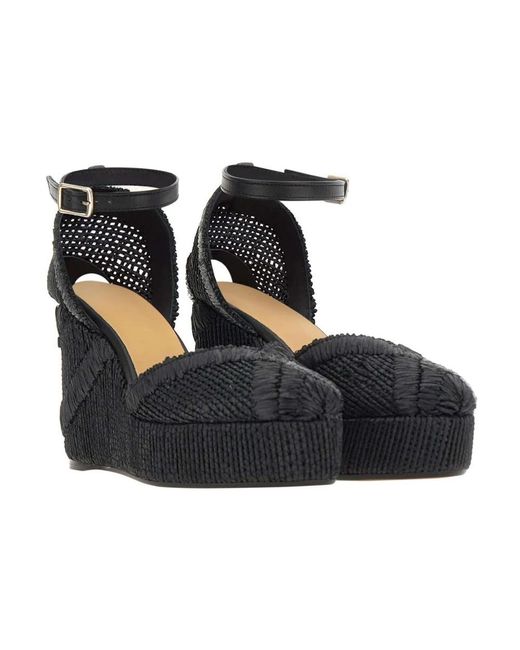 Castaner Black Wedges