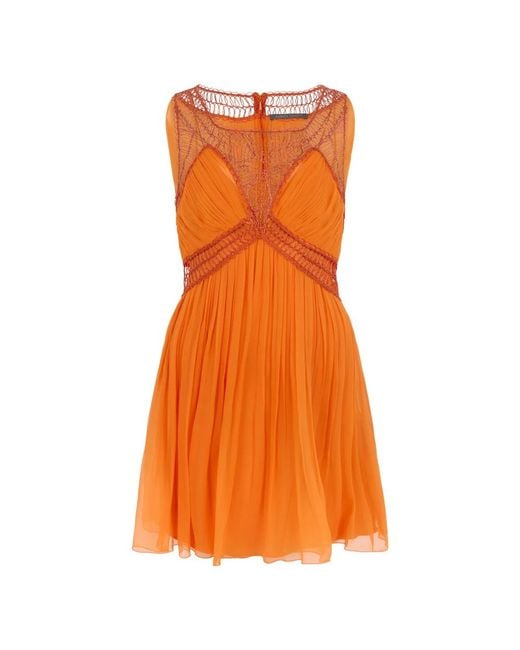 Alberta Ferretti Orange Short Dresses
