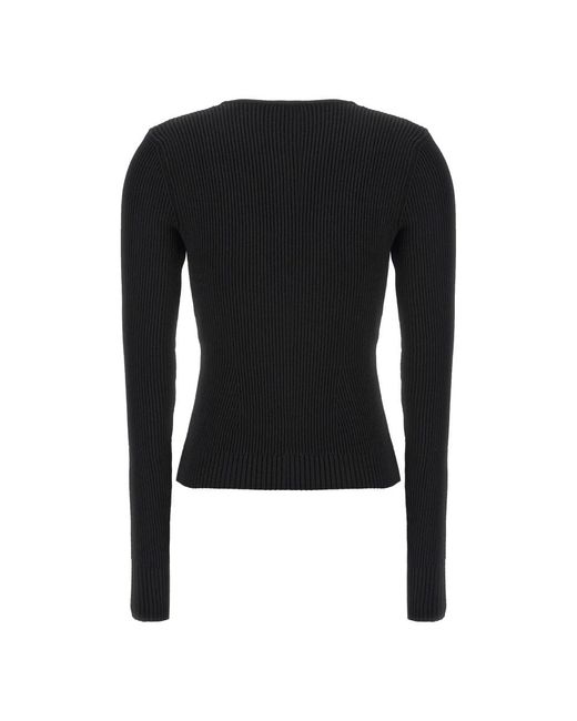 Magda Butrym Black Round-Neck Knitwear