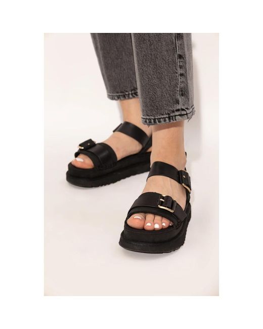 Ugg Black Flat Sandals