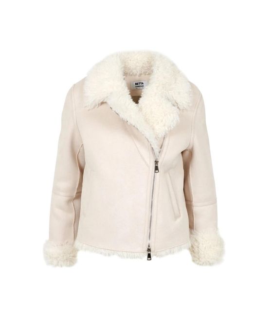 Betta Corradi Faux Fur & Shearling Jackets in het Natural