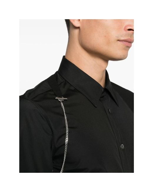 McQueen Black Casual Shirts for men