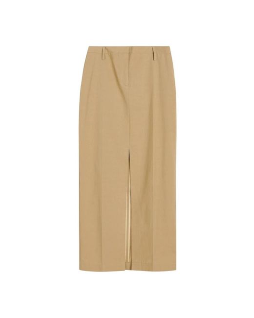 Birgitte Herskind Rokken ,Leer Nina Skirt in het Natural