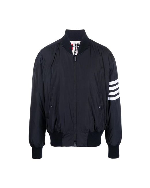 Thom Browne Blue Bomber Jackets for men